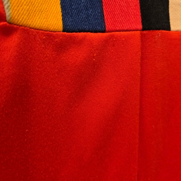 Alice + Olivia Breann Denim Boheme Striped Multi Fitted Blazer Jacket Size 4 - Picture 8 of 15